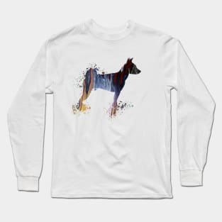 basenji dog art Long Sleeve T-Shirt